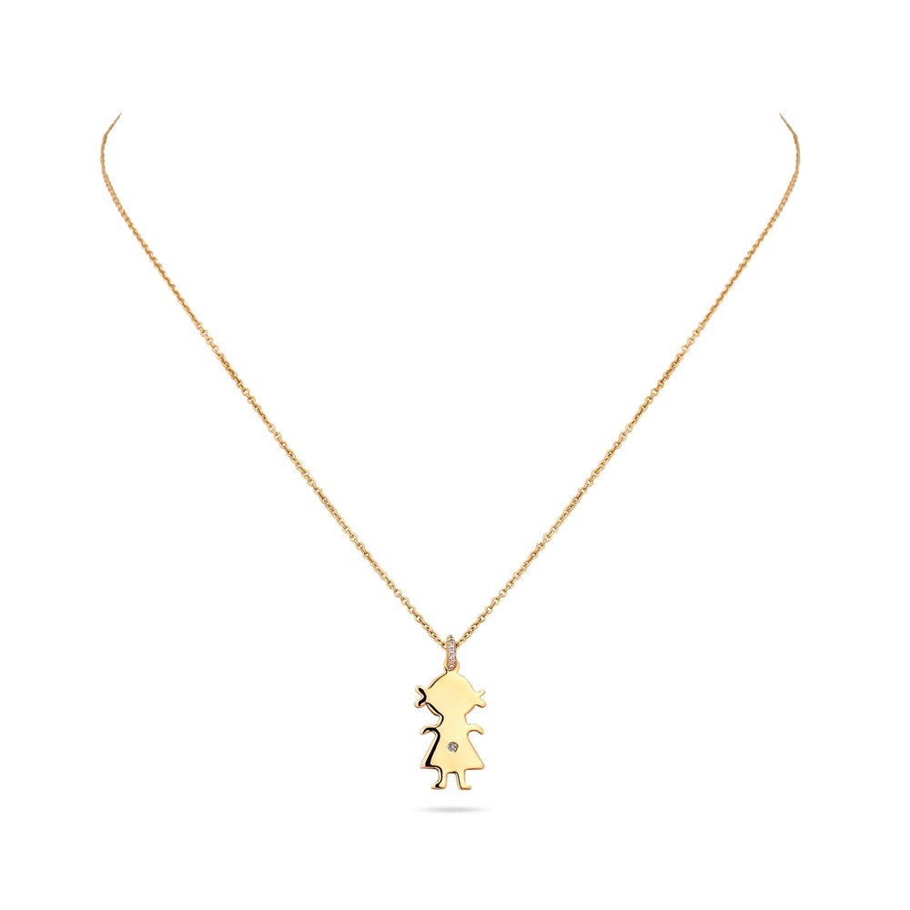 18K Gold & Diamond Little Girl Charm | Steven Fox Jewelry